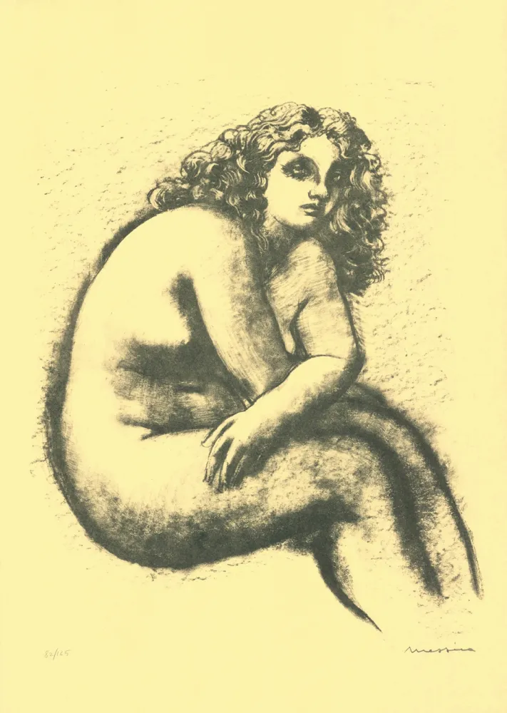 Lithografie Messina - Nude