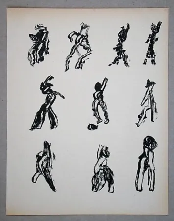 Lithografie Michaux - Dix Figures