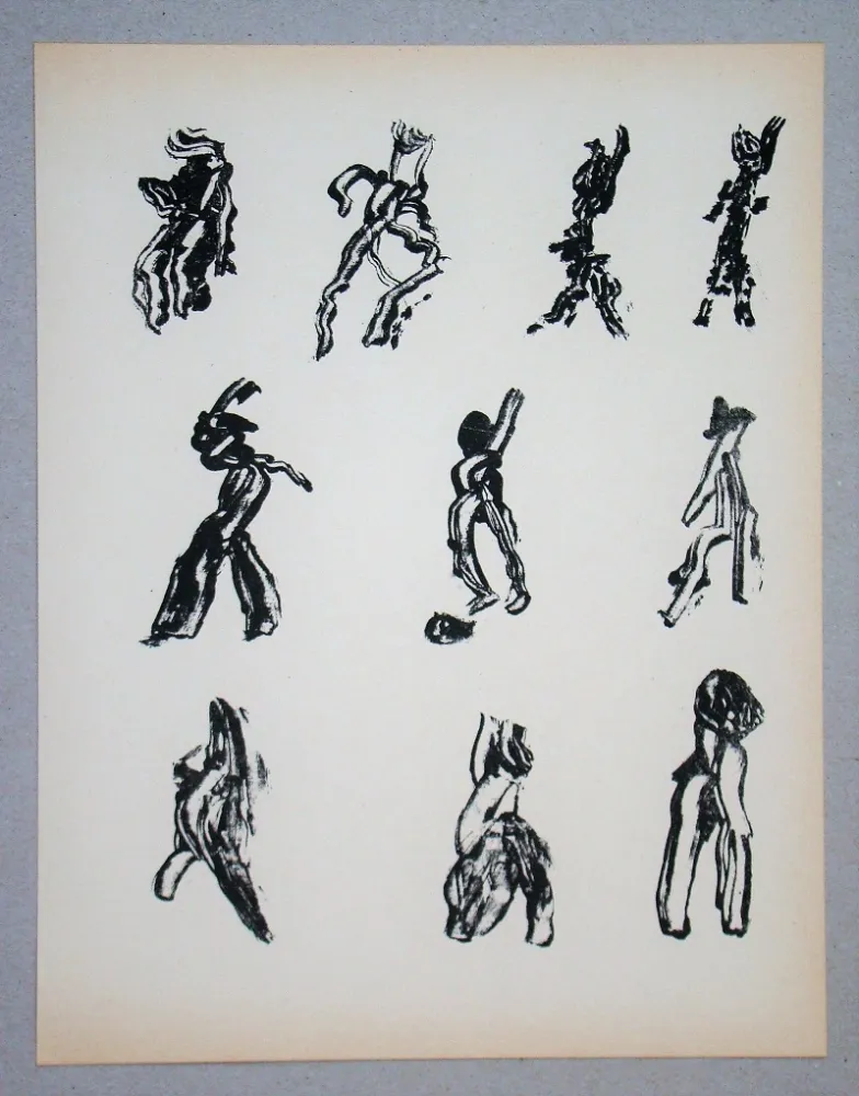 Lithografie Michaux - Dix Figures