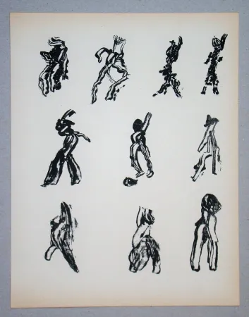 Lithografie Michaux - Dix Figures