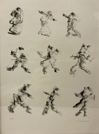 Lithografie Michaux - Henri Michaux (1899-1984). Lithographie signée et numérotée. 