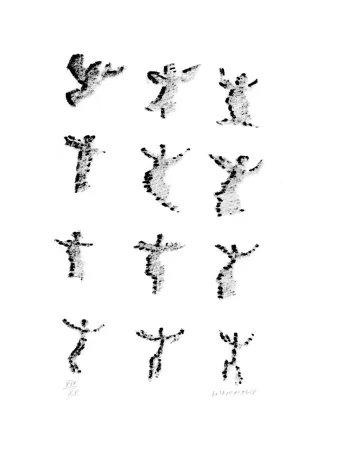 Lithografie Michaux - Par la voie des rythmes