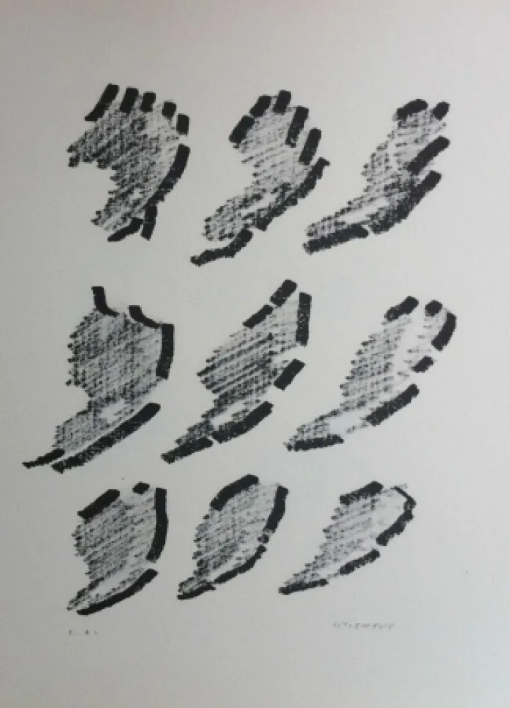 Lithografie Michaux - Par la voie des rythmes 152