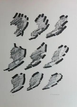 Lithografie Michaux - Par la voie des rythmes 152