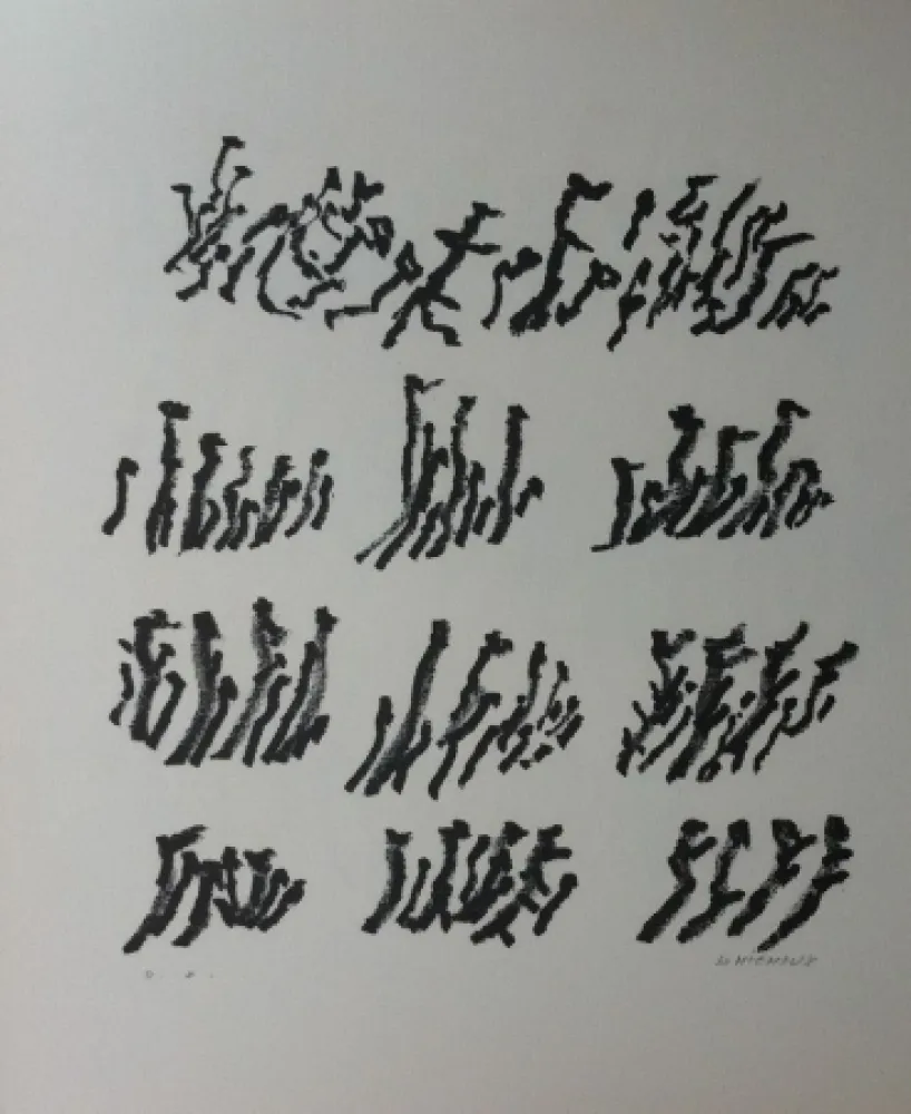 Lithografie Michaux - Par la voie des rythmes 154