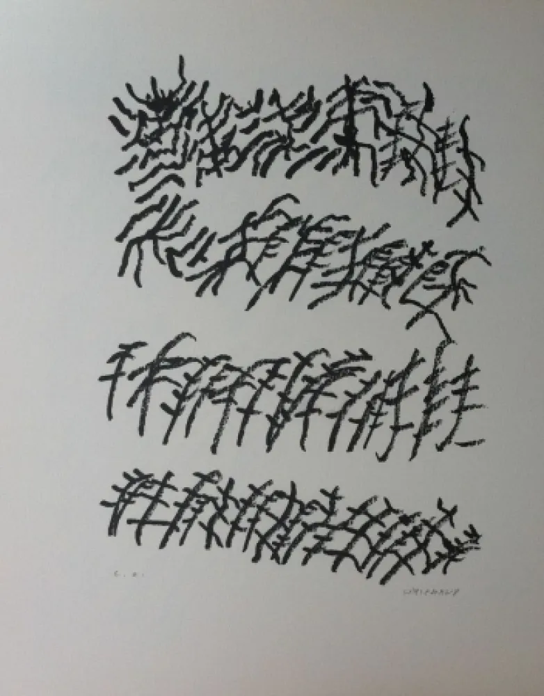 Lithografie Michaux - Par la voie des rythmes 156