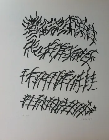 Lithografie Michaux - Par la voie des rythmes 156