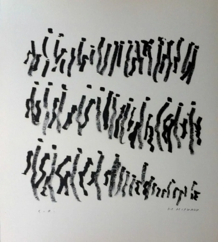 Lithografie Michaux - Par la voie des rythmes 157