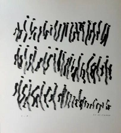 Lithografie Michaux - Par la voie des rythmes 157