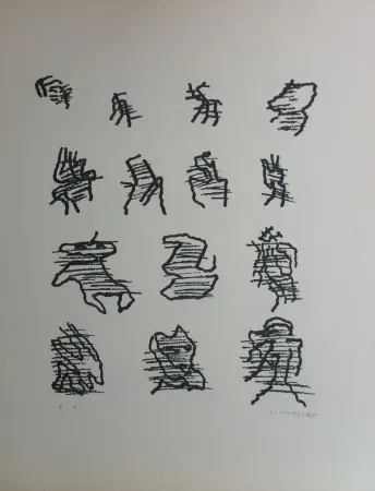 Lithografie Michaux - Par la voie des rythmes 164