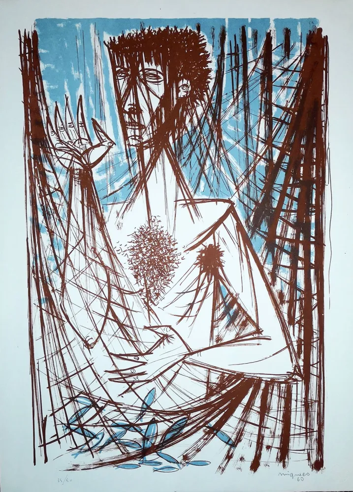 Lithografie Migneco - Figura