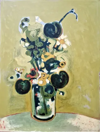 Lithografie Minaux - Le bouquet d'octobre