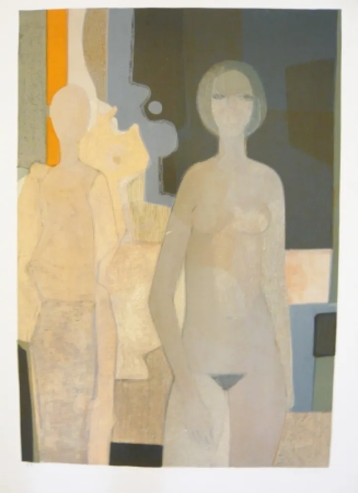 Lithografie Minaux - Nu