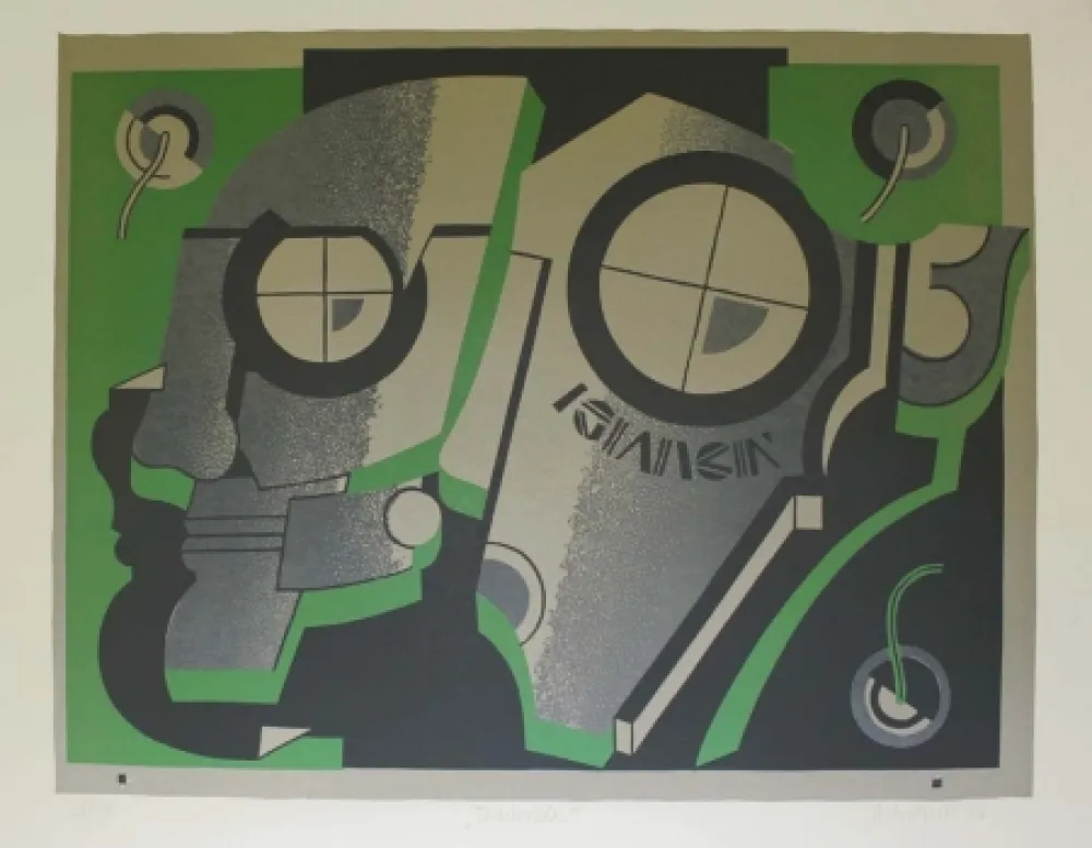 Lithografie Mindhoff - Technoide