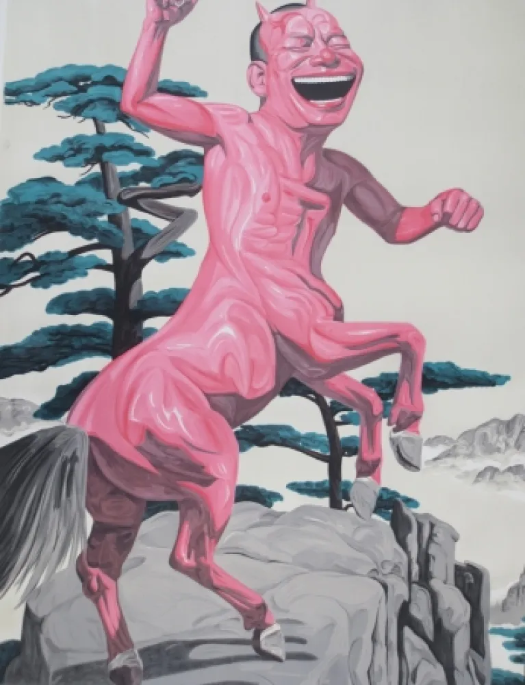 Lithografie Minjun - Sans titre