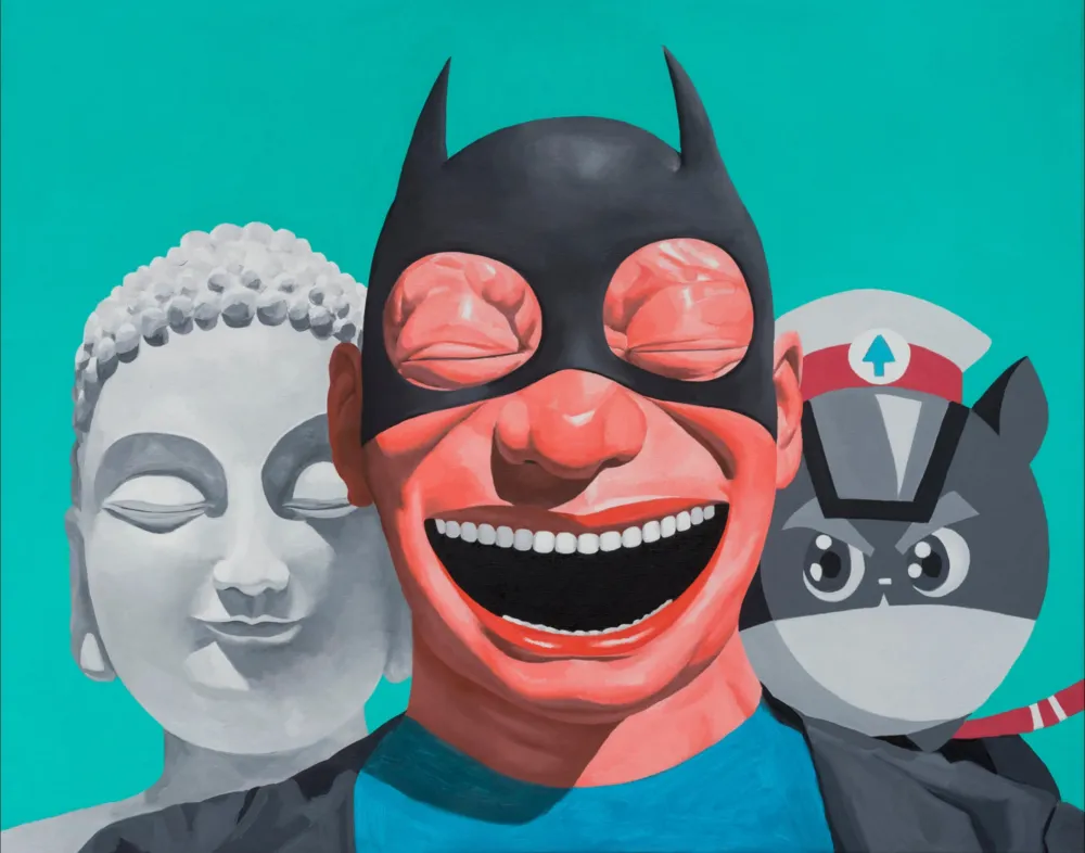 Zeefdruk Minjun - The Three Musketeers