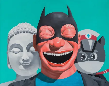 Zeefdruk Minjun - The Three Musketeers