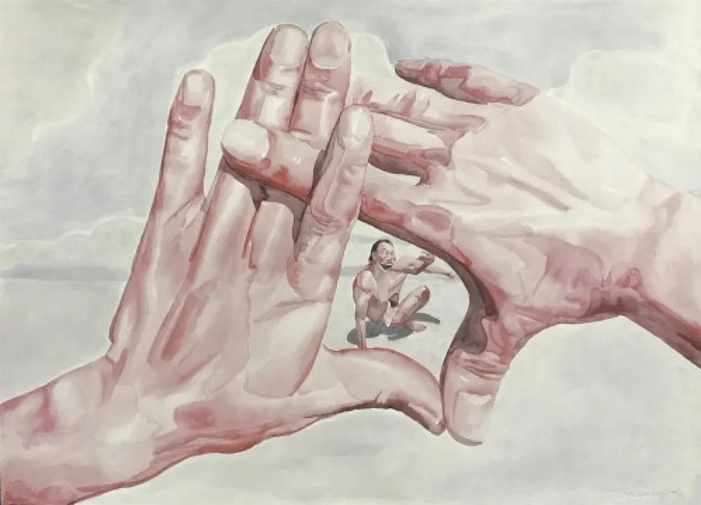 Lithografie Minjun - Untitled (Smile-ism No. 9),