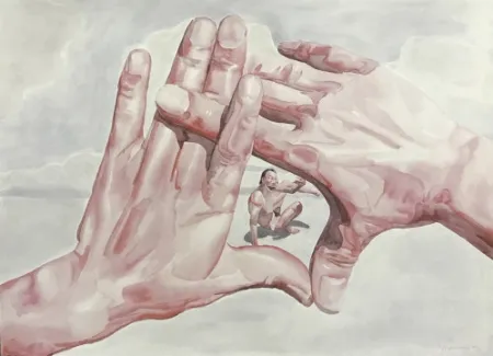 Lithografie Minjun - Untitled (Smile-ism No. 9),