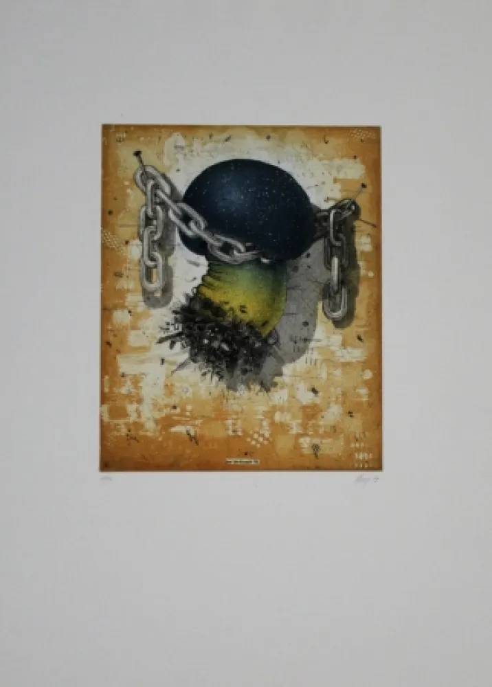 Ets En Aquatint Minuzzi - Der verdammte Pilz