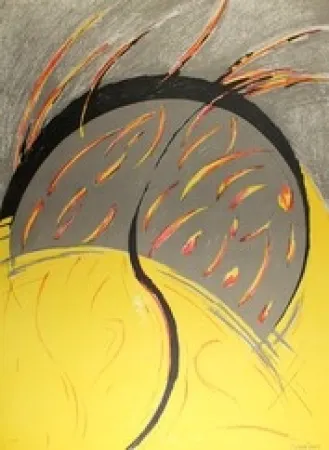 Lithografie Miralles - Llamas / Flames