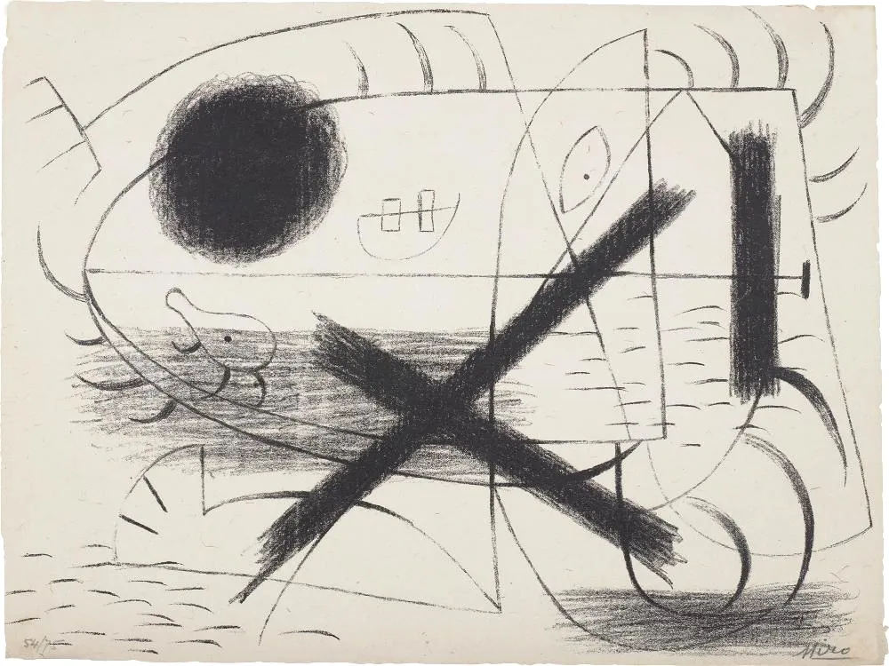 Lithografie Miró - 1 (First Lithographic piece ever known)