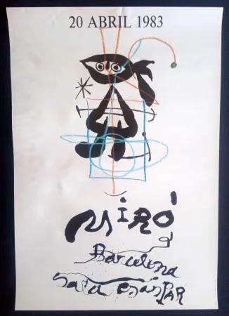 Poster Miró - 20 Abril 1983 Sala Gaspar