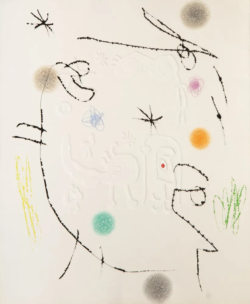 Ets En Aquatint Miró - Adonides