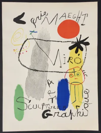 Lithografie Miró - Affiche d’Exposition Galerie Maeght