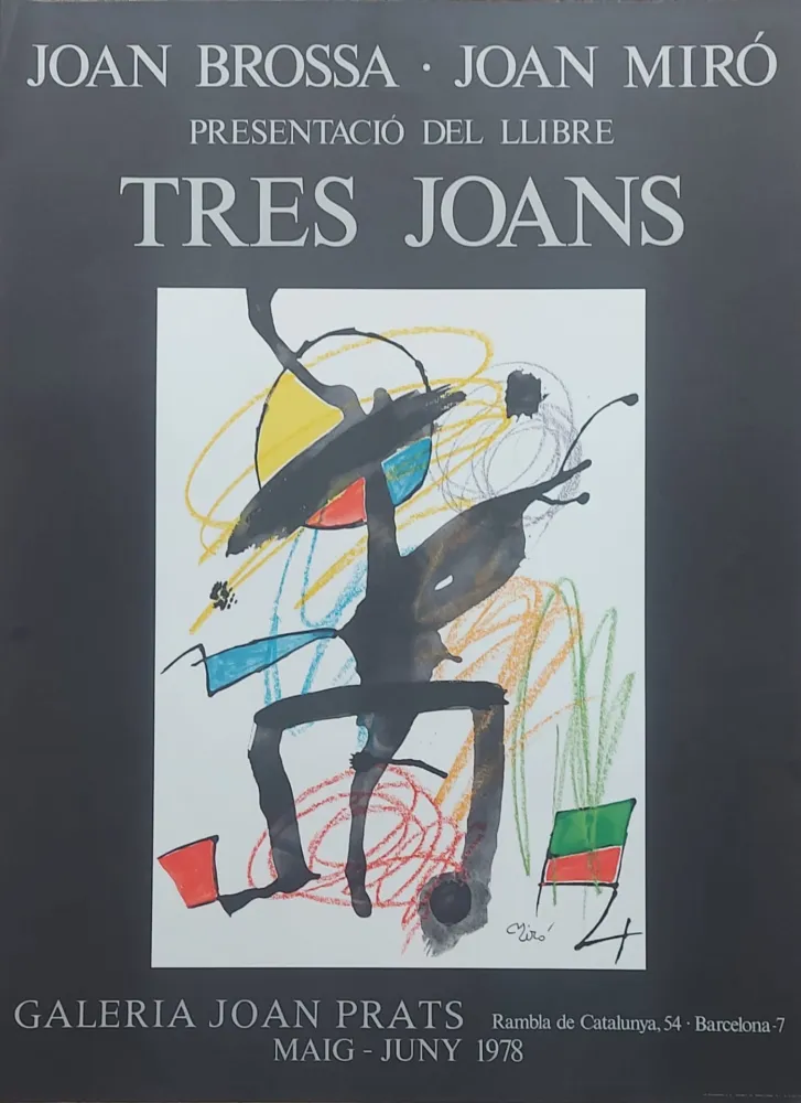 Poster Miró - Affiche d'exposition Tres Joans, 1978