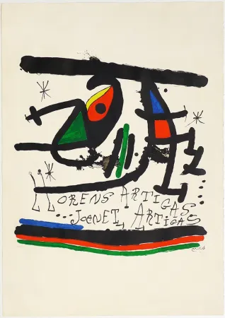 Lithografie Miró - A.L Exposición 1971
