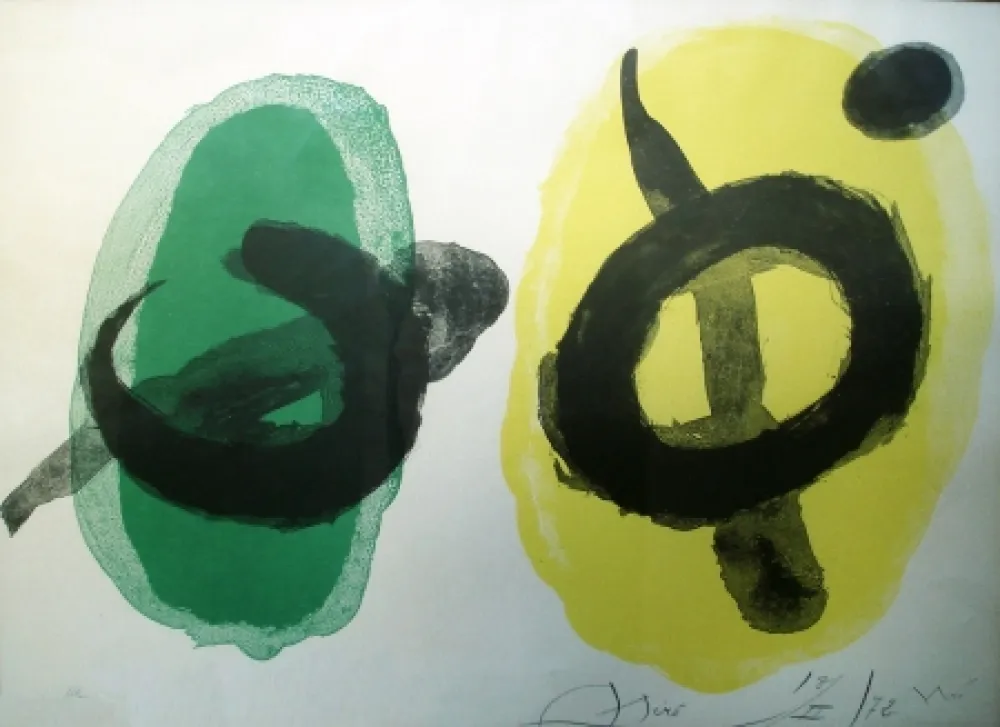 Lithografie Miró - Amarillo y verde (Jaune et vert)