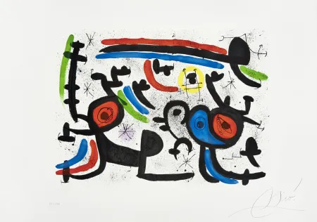 Lithografie Miró - Amoureux et Luna Park II (Les)