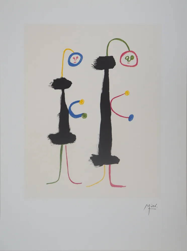 Lithografie Miró - Amoureux surréalistes