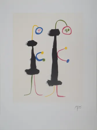 Lithografie Miró - Amoureux surréalistes