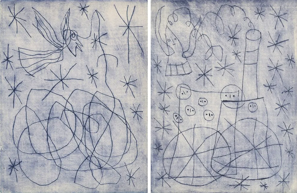 Geïllustreerd Boek Miró - André Frénaud : NOËL AU CHEMIN DE FER. [ALÈS, PAB, 1959].