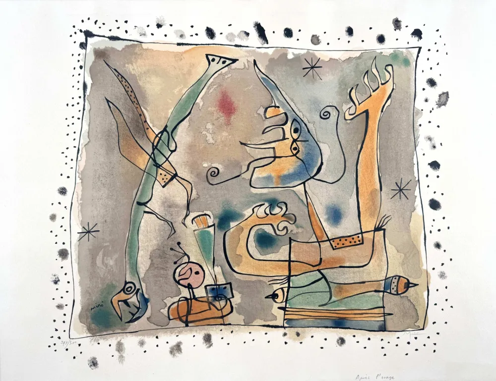Lithografie Miró - Après l'orage 