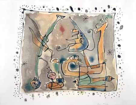 Lithografie Miró - Après l'orage 