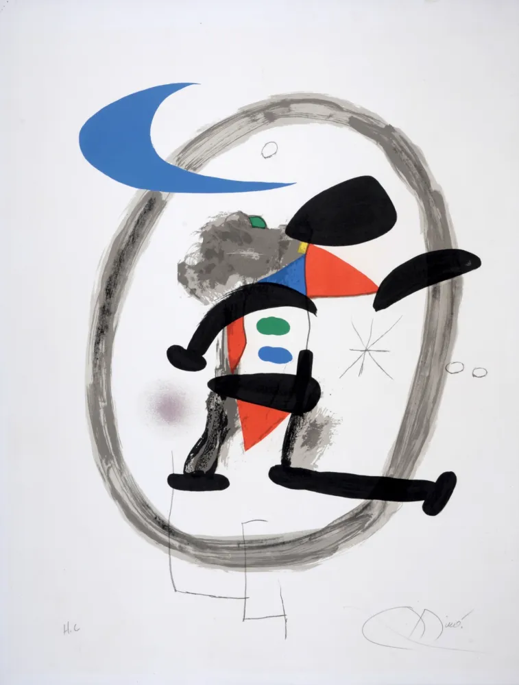 Lithografie Miró - Arlequin Circonscrit