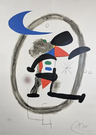 Lithografie Miró - Arlequin Circonscrit
