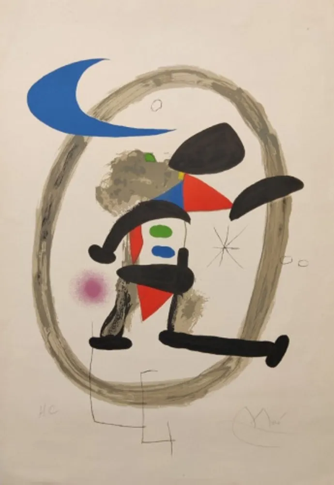 Lithografie Miró - Arlequin Circonscrit