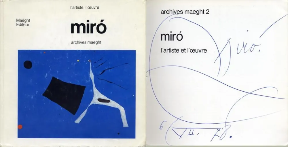 Geen Techniek Miró - Artistically signed book