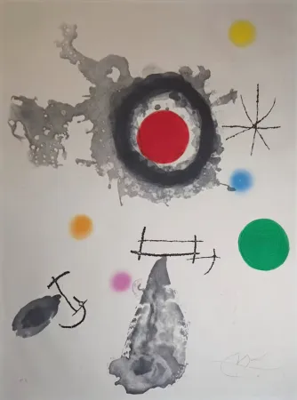 Ets En Aquatint Miró - Astre et Fumée (Star and Smoke)