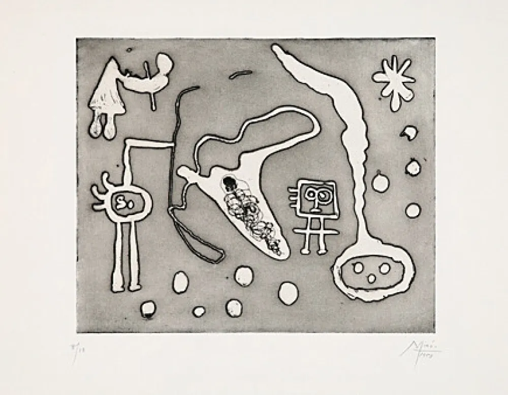 Ets En Aquatint Miró - Aus 