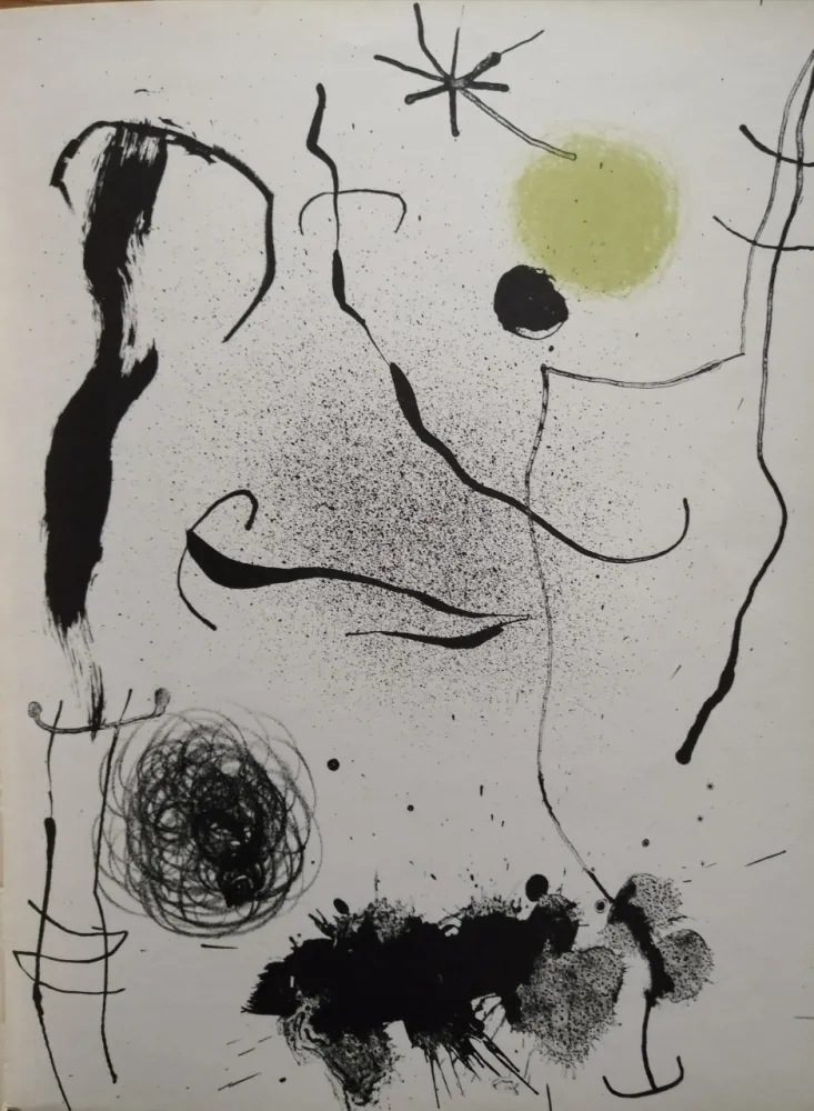 Lithografie Miró - Bouquet de rêves pour Leila