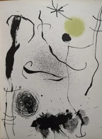 Lithografie Miró - Bouquet de rêves pour Leila