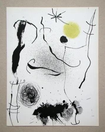 Lithografie Miró - Bouquet de rèves pour Leïla