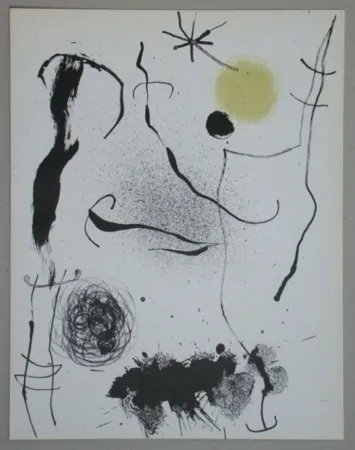 Lithografie Miró - Bouquet de rêves pour Leila