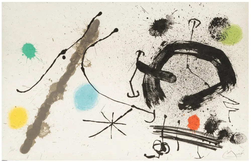 Lithografie Miró - Bouquet de Rêves pour Neila