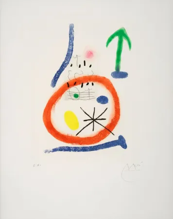 Ets En Aquatint Miró - Chemin de Ronde III